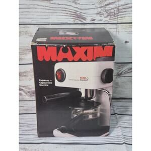 Maxim Expres2 Espresso Cappuccino Machine EX-202 Original Box NOT TESTED